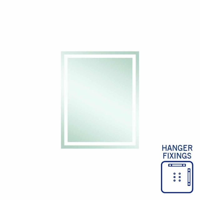 Thermogroup Rectangle Mirror with Sandblasted Border 600x750mm