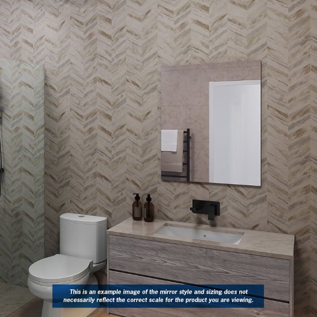 Thermogroup Rectangle Polished Edge Mirror 600x750mm