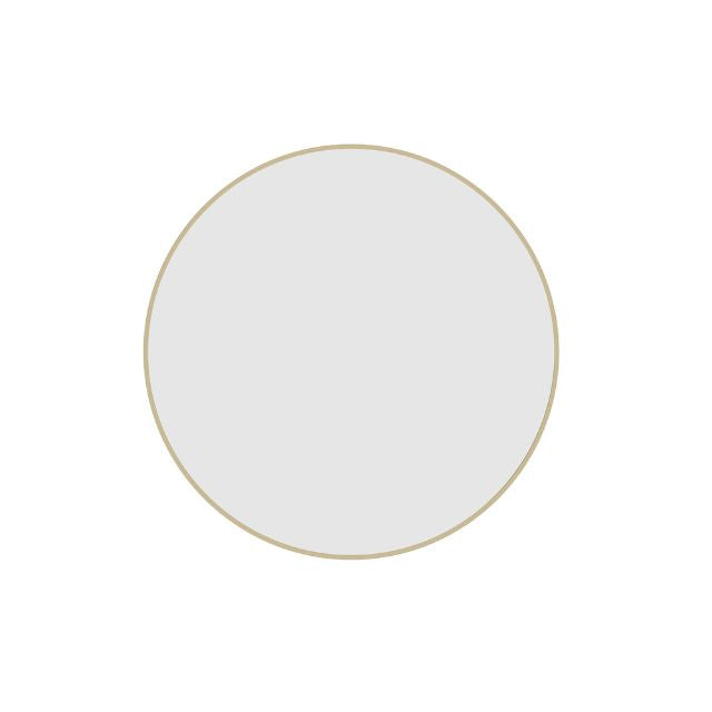 Front Thermogroup Round Gold Framed Mirror 900mm GR9090G - The Blue Space
