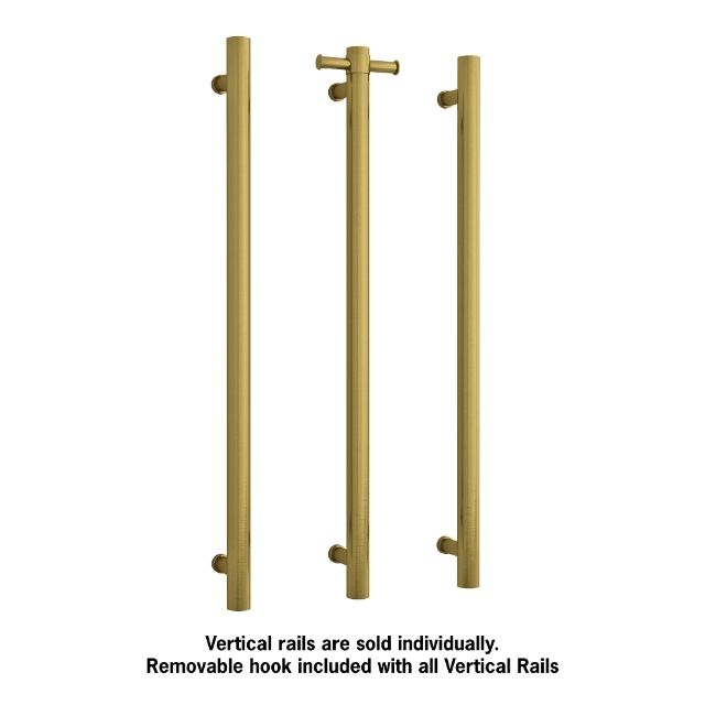 Thermogroup Thermorail 240 Volt Single Heated Towel Rail - Brushed Gold