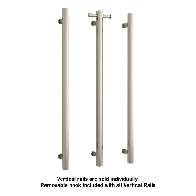 Thermogroup Thermorail 240 Volt Single Heated Towel Rail - Brushed Nickel