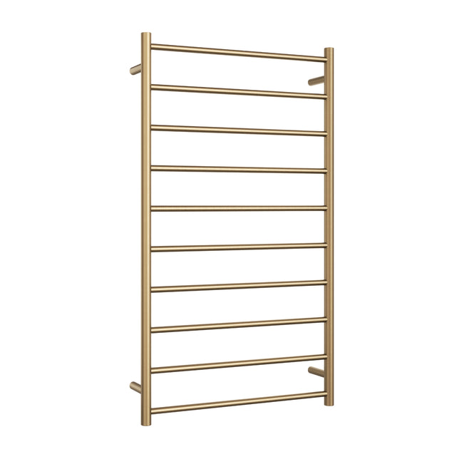 Thermogroup Thermorail Straight/Round 700x1200x122mm 128Watts 10 Bars - Brushed Brass SR69MBB - The Blue Space