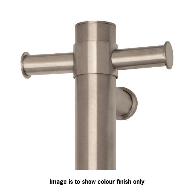 Thermogroup Thermorail Thin/Round 240Volt Vertical Heated Towel Rail - Brushed Nickel