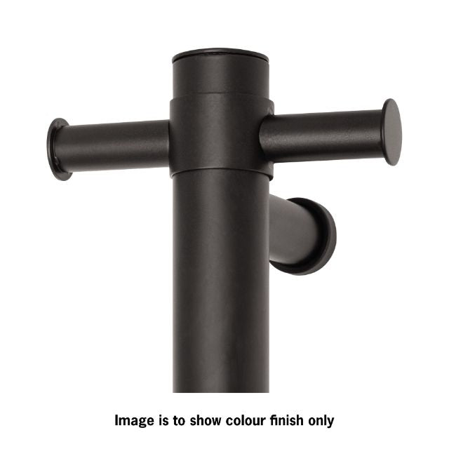 Thermogroup Thermorail Thin/Round 240Volt Vertical Heated Towel Rail - Matte Black