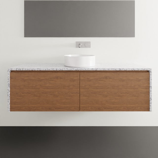 Timberline Ainsworth Wall Hung Vanity with SilkSurface Waterfall Top and Above Counter Basin