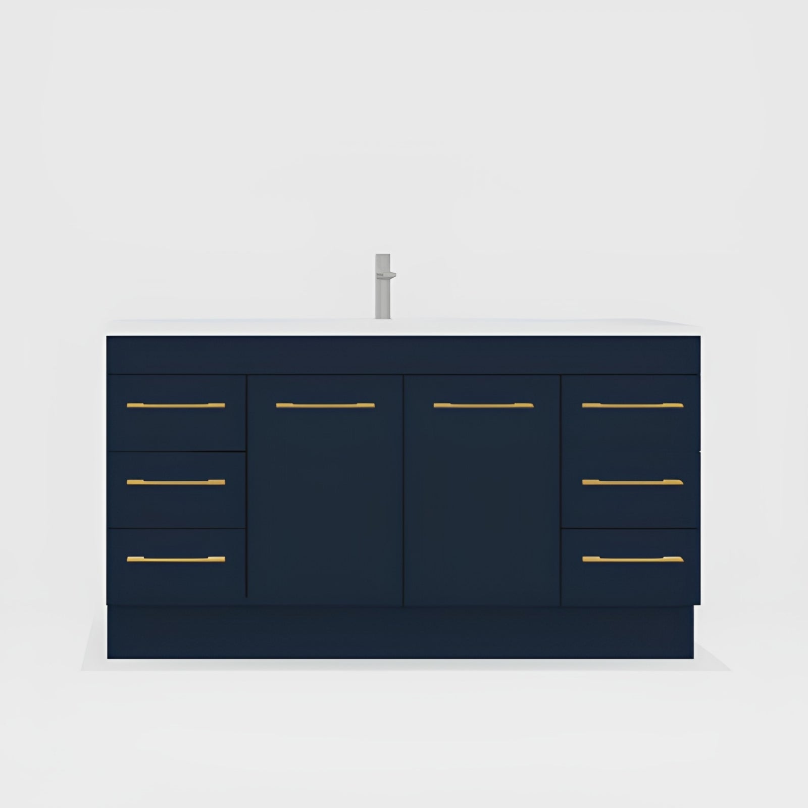 Variant Timberline Bargo Floor Standing Vanity with Regal Mineral Composite Top BAR-V-1500-C-REG-F - The Blue Space