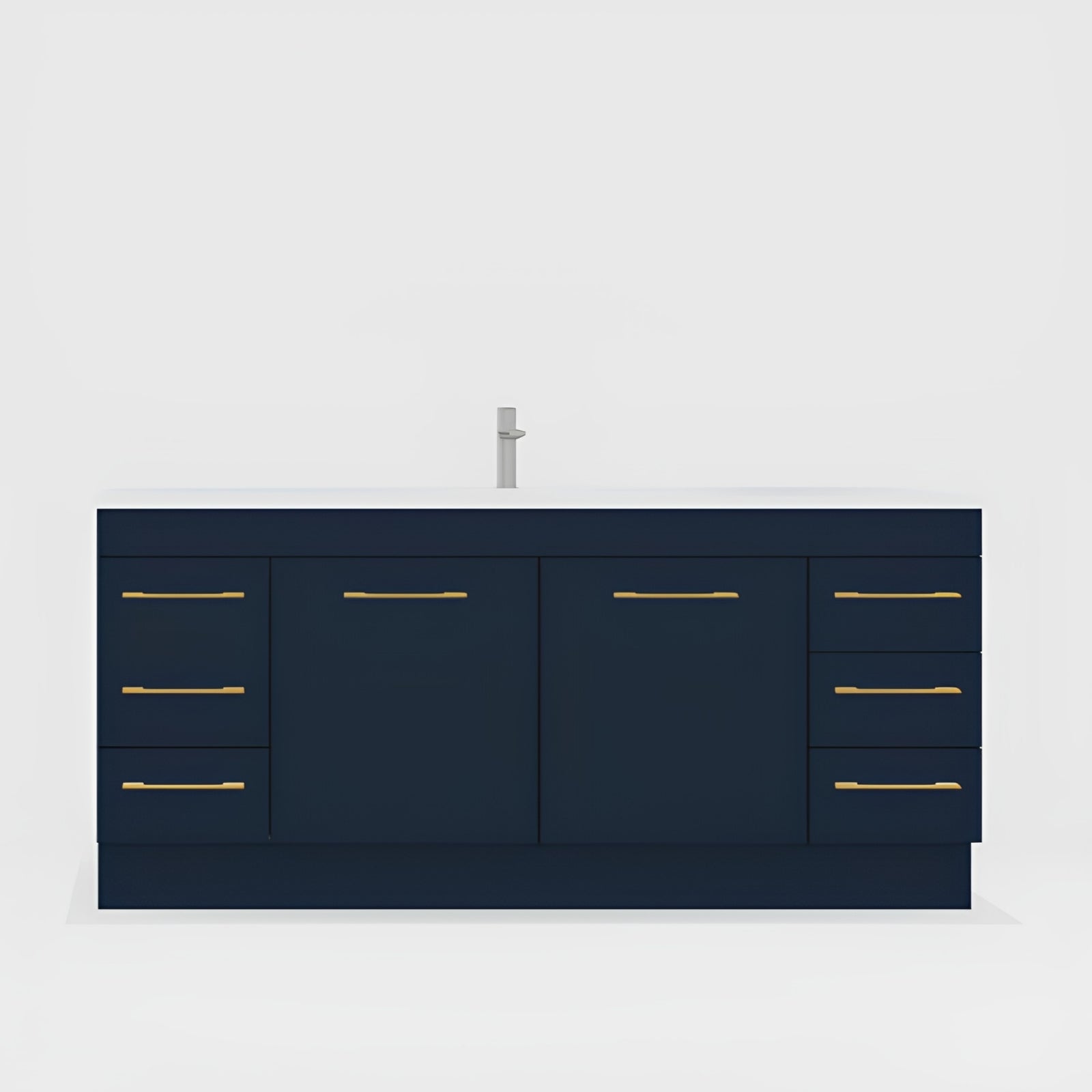 Variant Timberline Bargo Floor Standing Vanity with Regal Mineral Composite Top BAR-V-1800-C-REG-F - The Blue Space