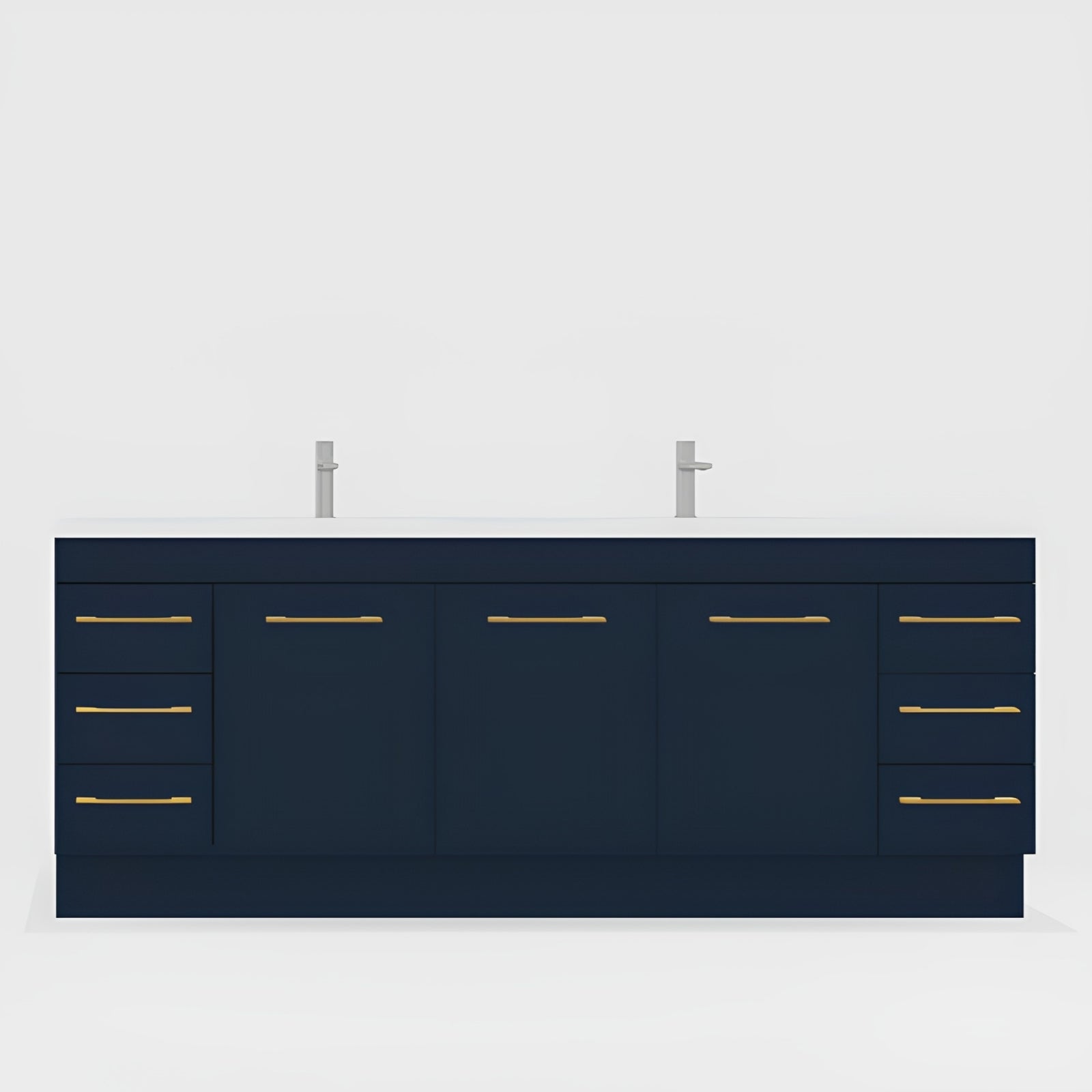 Variant Timberline Bargo Floor Standing Vanity with Regal Mineral Composite Top BAR-V-2100-D-REG-F - The Blue Space