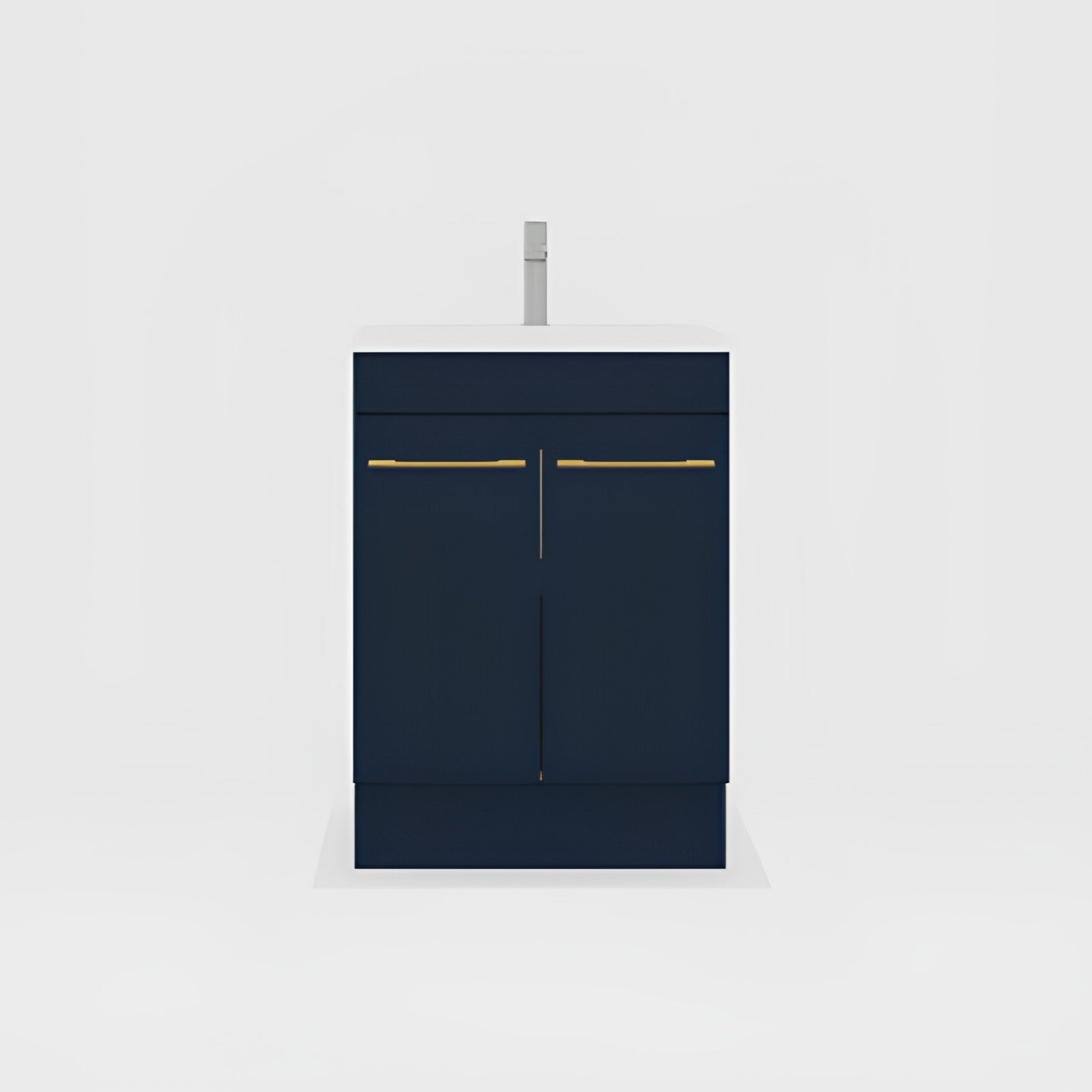 Variant Timberline Bargo Floor Standing Vanity with Regal Mineral Composite Top BAR-V-600-C-REG-F - The Blue Space