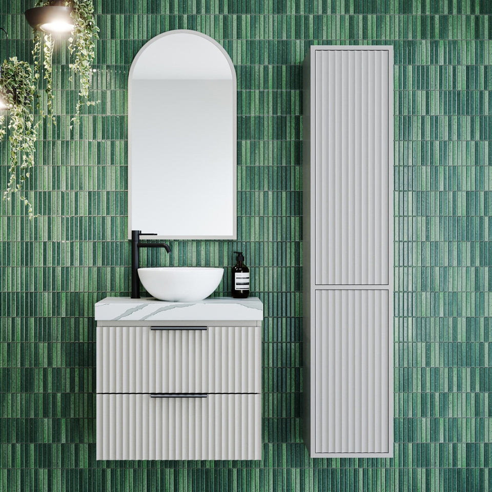 Timberline Billie Wall Hung Ensuite Vanity with SilkSurface Top and Above Counter Basin