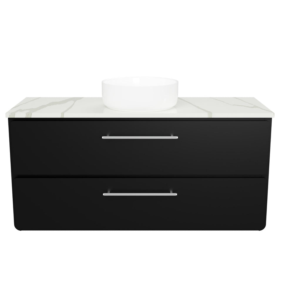 Timberline Colby Wall Hung Vanity with Silk Surface Top and Above Counter Basin