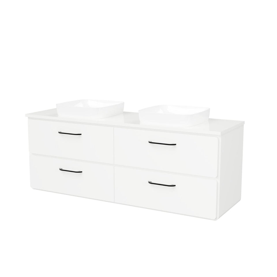 Timberline Colby Wall Hung Vanity with Silk Surface Top and Above Counter Basin
