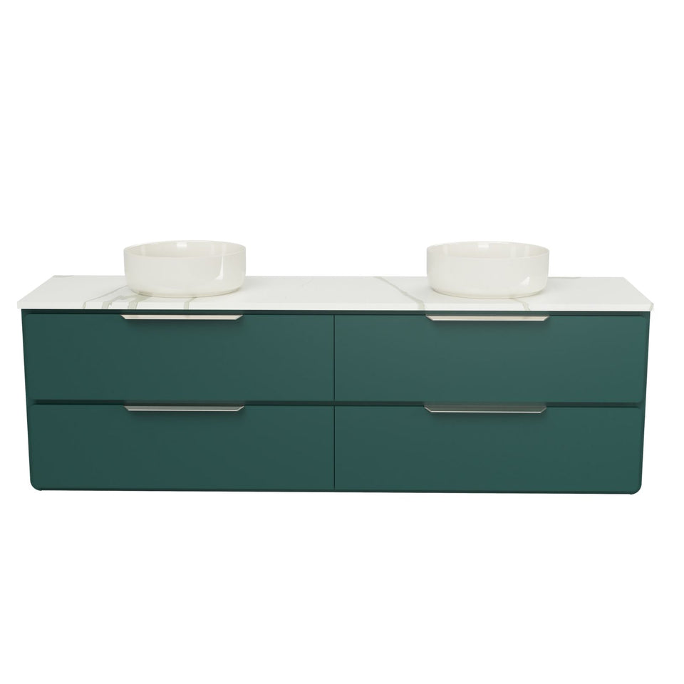 Timberline Colby Wall Hung Vanity with Silk Surface Top and Above Counter Basin