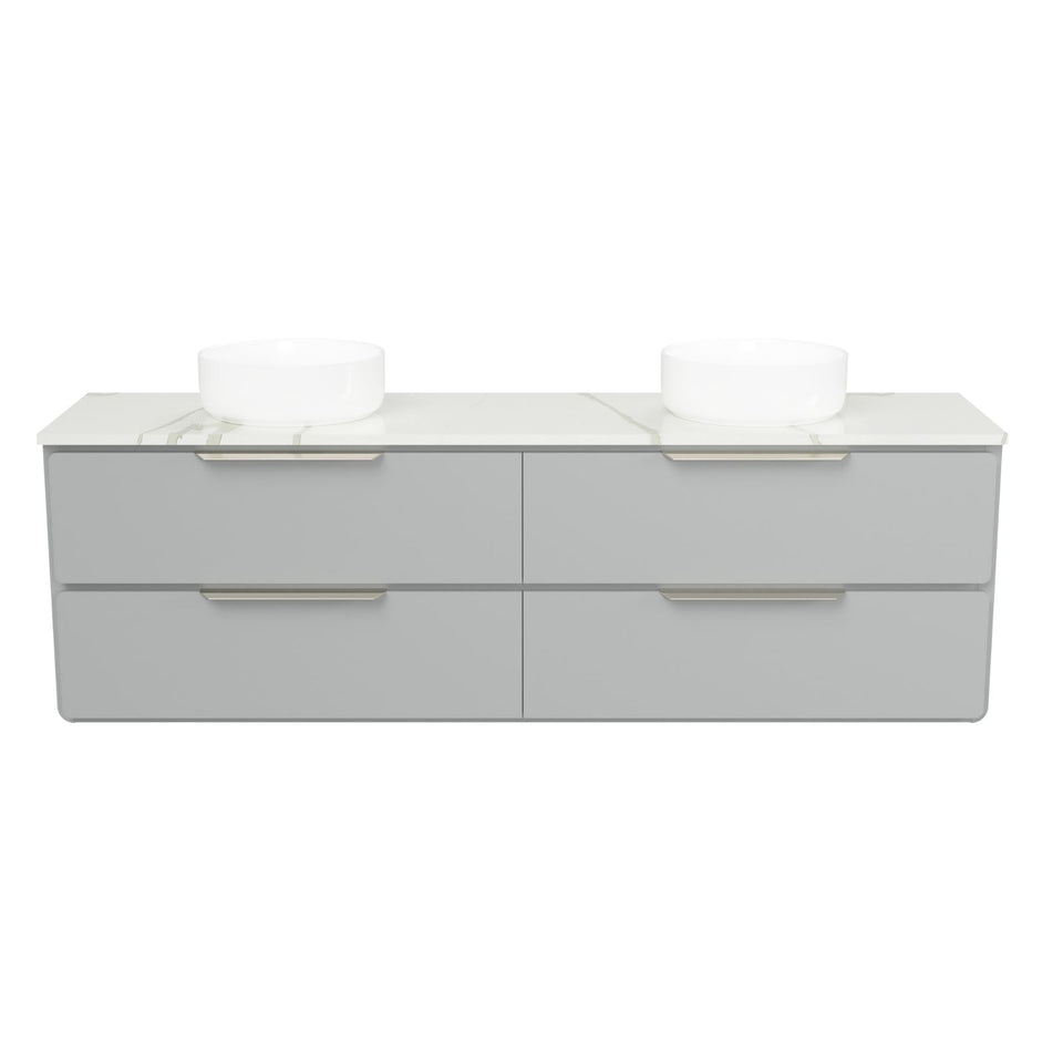 Timberline Colby Wall Hung Vanity with Silk Surface Top and Above Counter Basin