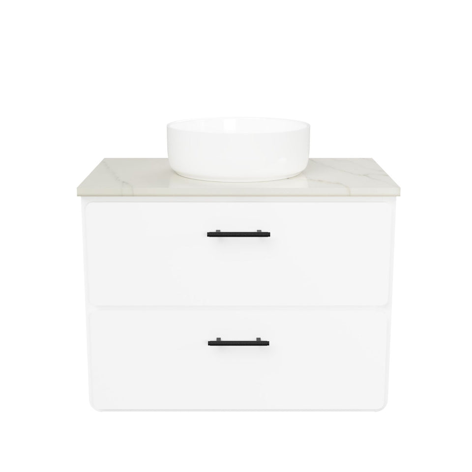 Timberline Colby Wall Hung Vanity with Silk Surface Top and Above Counter Basin