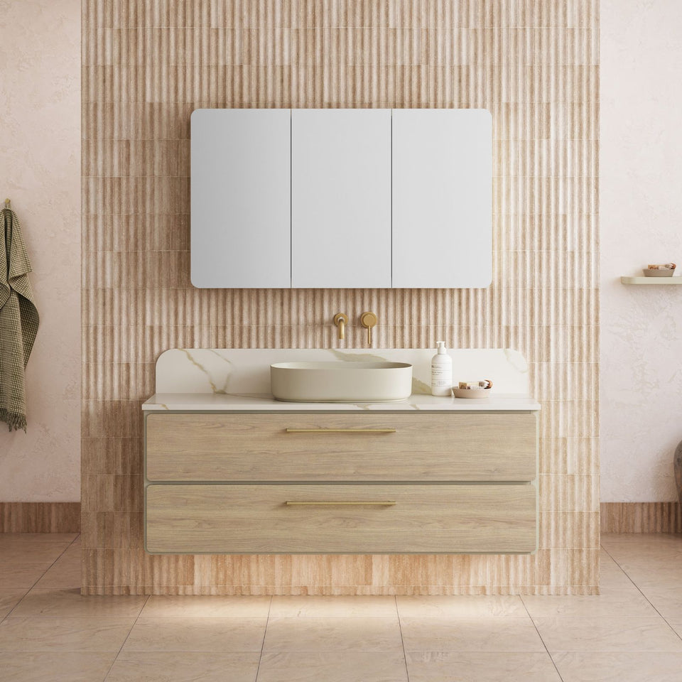 Timberline Colby Wall Hung Vanity with Silk Surface Top and Above Counter Basin