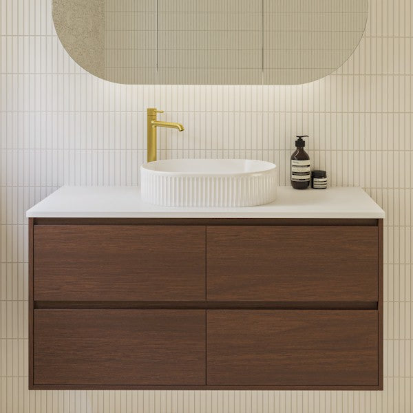 Timberline Grange Wall Hung Vanity with Silk Surface Top & Basin