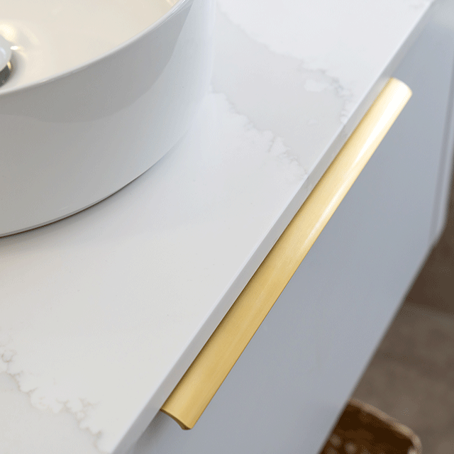 Timberline Santos Wall Hung Vanity with SilkSurface Top and Basin