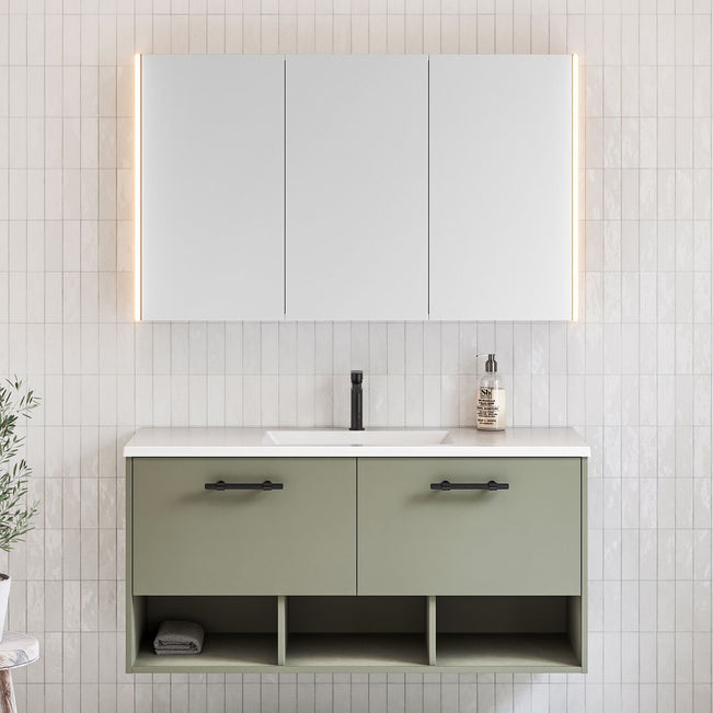 Lifestyle Timberline Kansas Wall Hung Vanity with Regal Acrylic Top KAN-V-1200-C-REG-W - The Blue Space