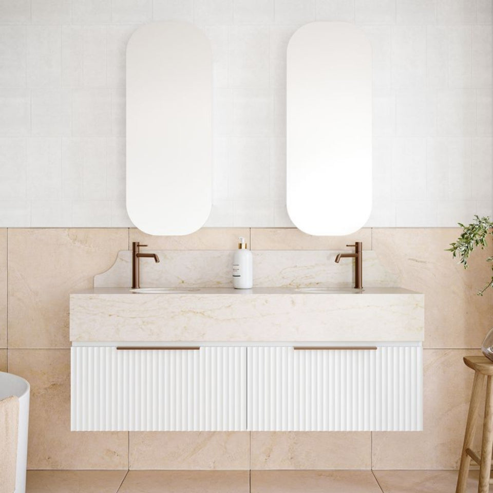 Timberline Kingsley Apollo Wall Hung Vanity with SilkSurface Box Top and Under Counter Basin