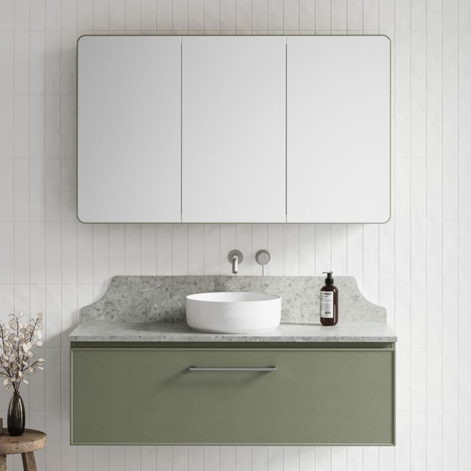 Timberline Kingsley Kent Wall Hung Vanity with SilkSurface Top and Above Counter Basin