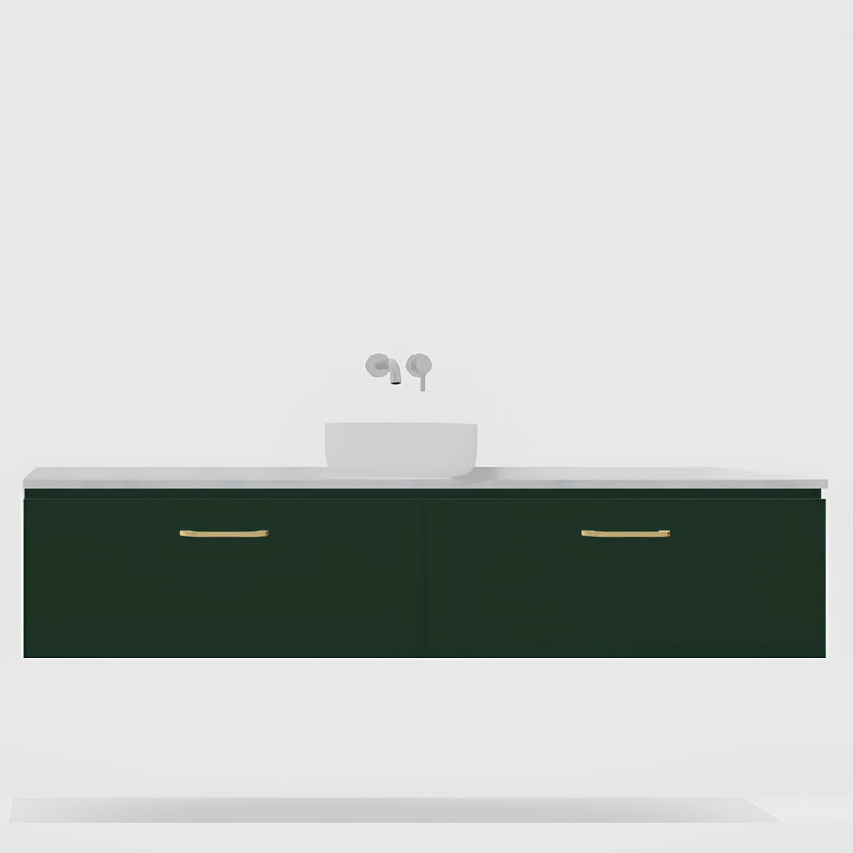Timberline Kingsley Apollo Wall Hung Vanity with SilkSurface Box Top and Under Counter Basin