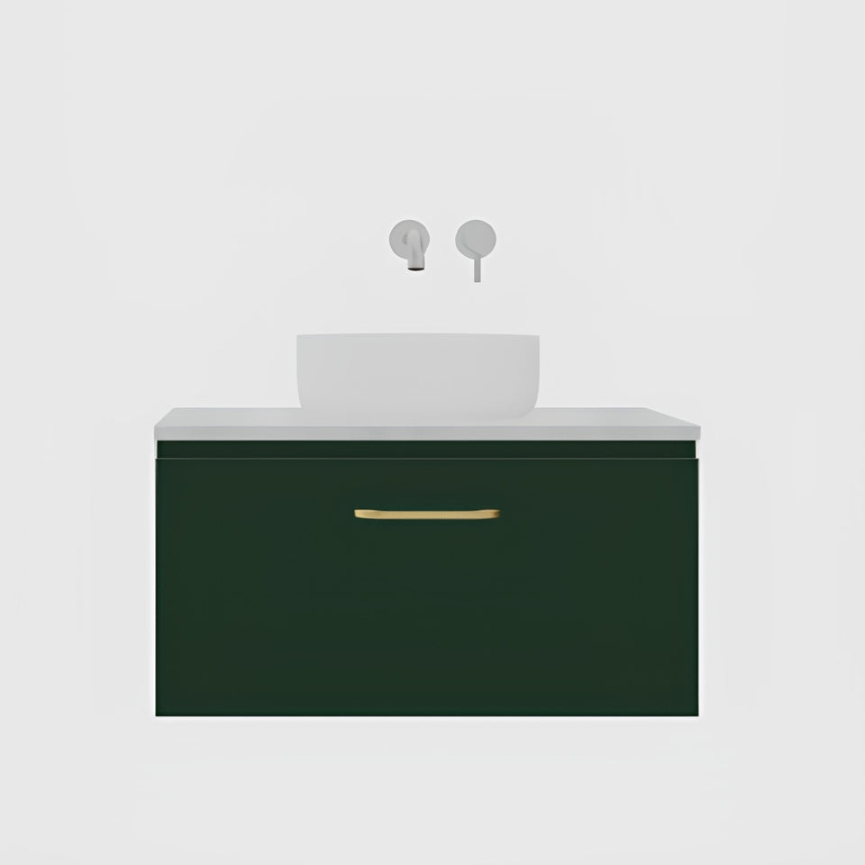 Timberline Kingsley Apollo Wall Hung Vanity with SilkSurface Box Top and Under Counter Basin