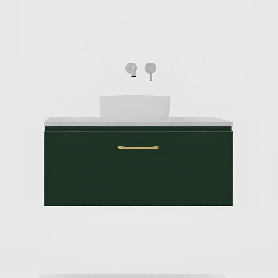Timberline Kingsley Apollo Wall Hung Vanity with SilkSurface Box Top and Under Counter Basin