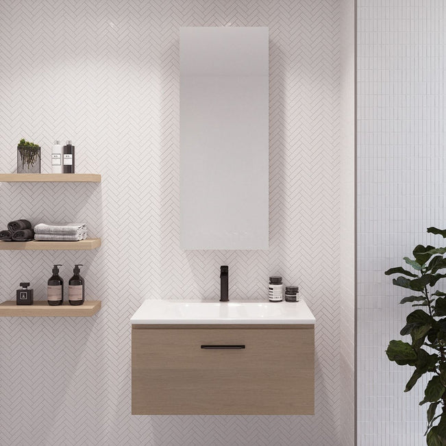 Lifestyle Timberline Kingsley Wall Hung Vanity with Stadium Mineral Composite Top KIN-V-750-C-STD-W - The Blue Space