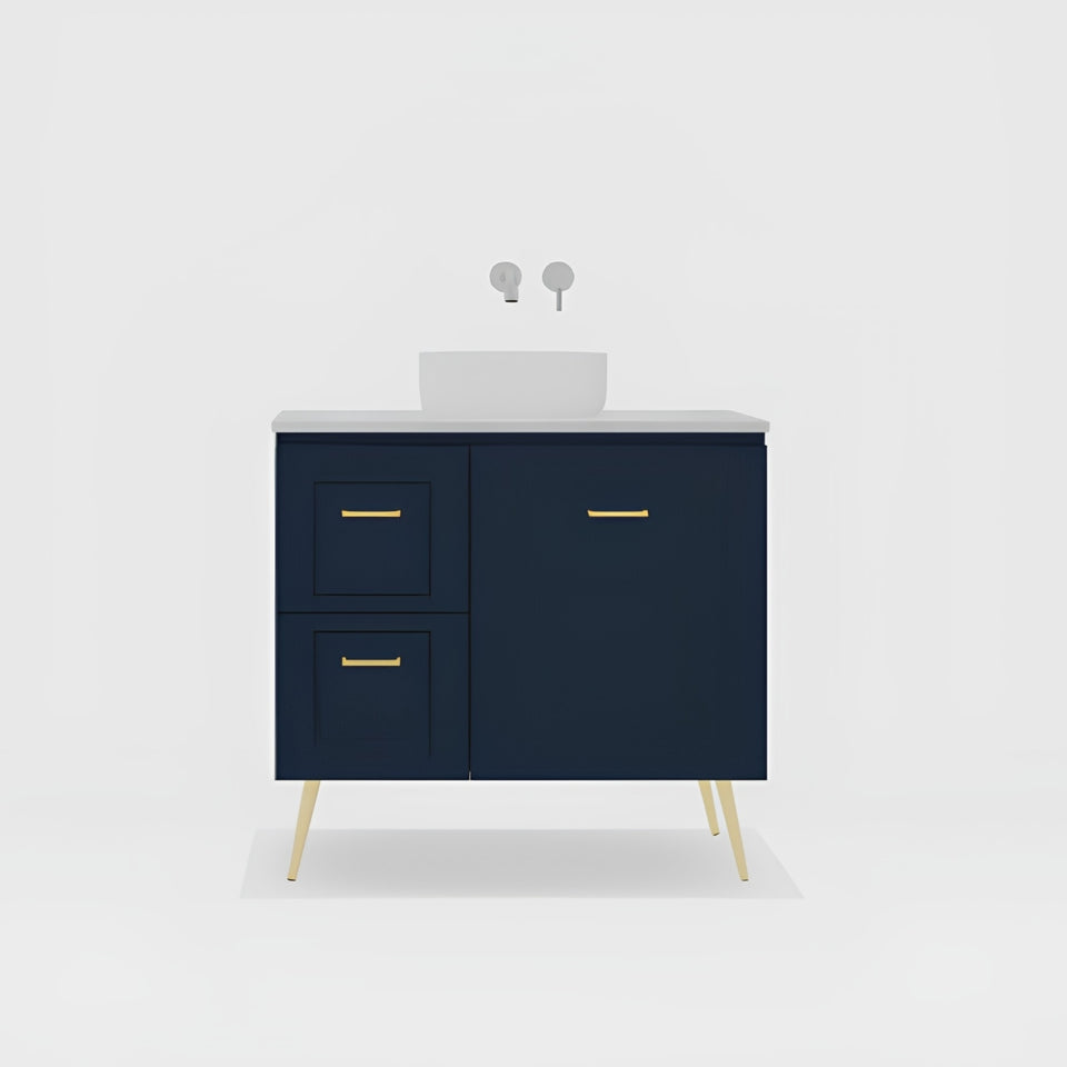 Timberline Nevada Classic On Legs Vanity with SilkSurface Top and Above Counter Basin