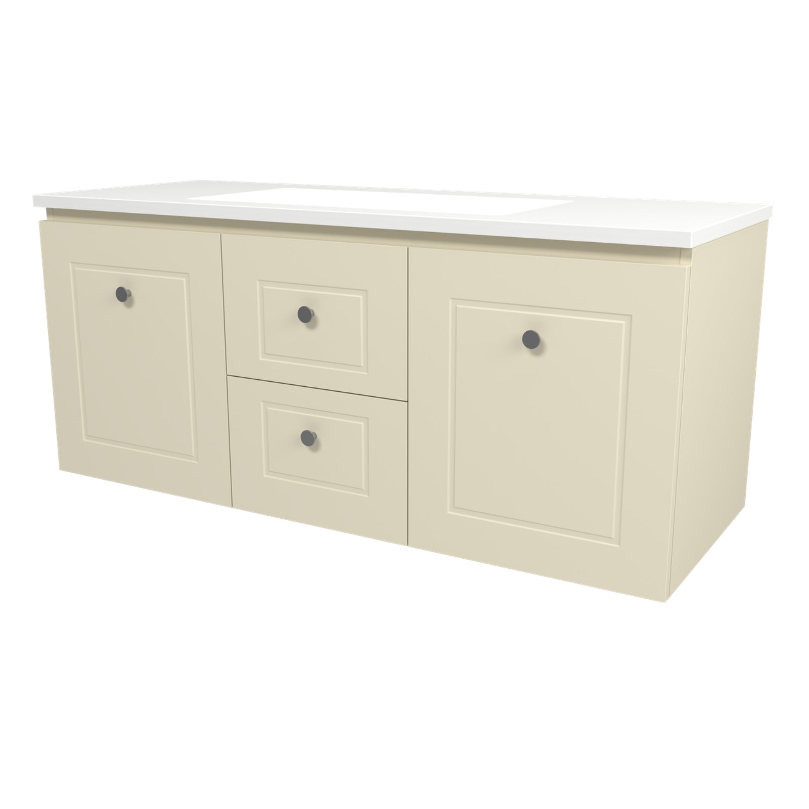 Angle Timberline Nevada Classic Wall Hung Vanity with Vogue Mineral Composite Top NVC-V-1200-C-VOG-W - The Blue Space