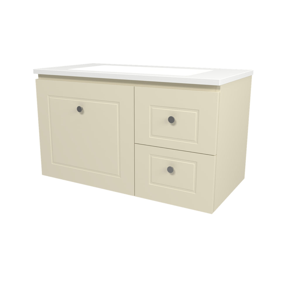 Timberline Nevada Classic Wall Hung Vanity with Vogue Mineral Composite Top