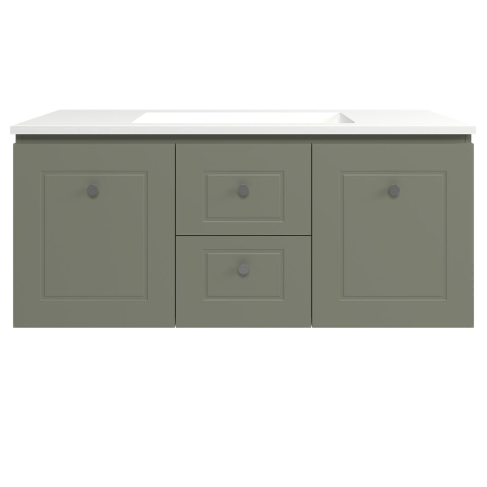 Timberline Nevada Classic Wall Hung Vanity with Vogue Mineral Composite Top