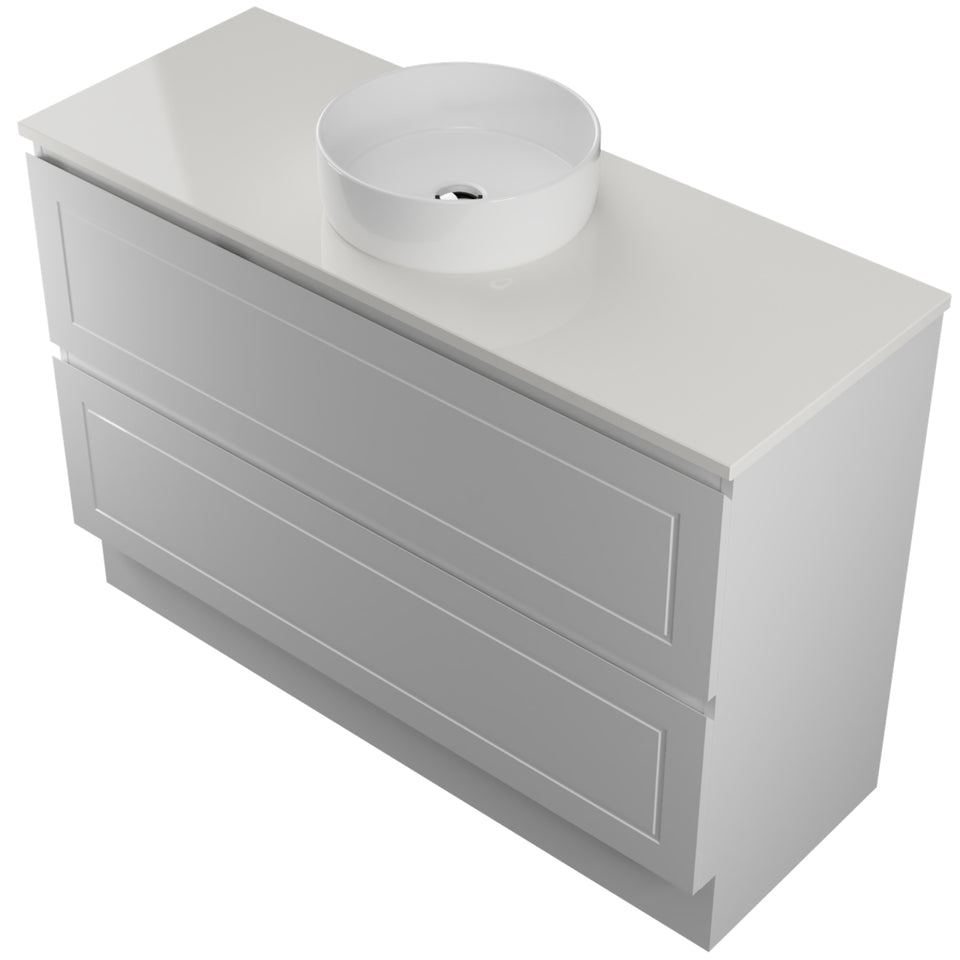Timberline Nevada Plus Classic Floor Standing Vanity with SilkSurface Top and Above Counter Basin