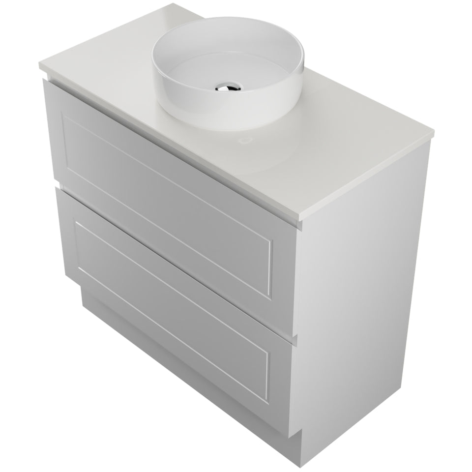 Timberline Nevada Plus Classic Floor Standing Vanity with SilkSurface Top and Above Counter Basin