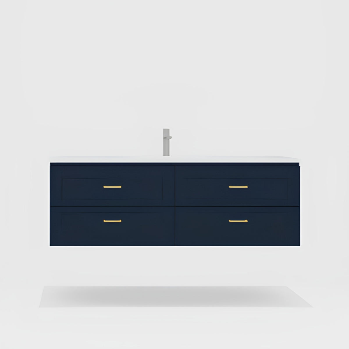 Variant Timberline Nevada Plus Classic Wall Hung Vanity with Stadium Mineral Composite Top NVPC-V-1500-C-STD-W - The Blue Space