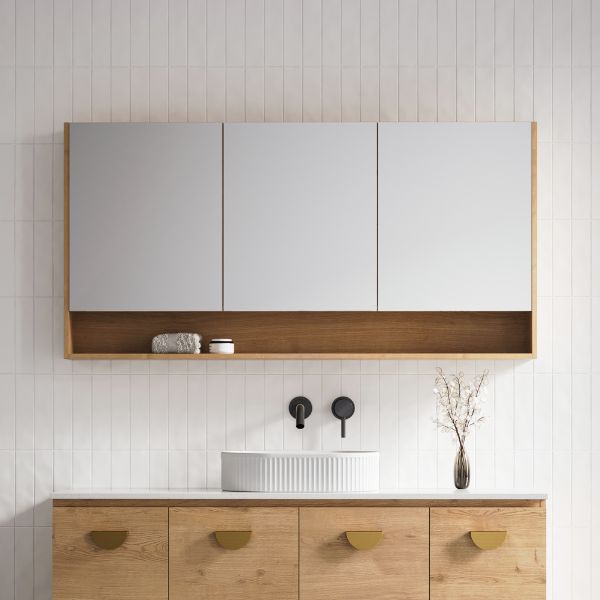 Timberline Sanremo Shaving Cabinet - Sizes 600, 750, 900, 1200, 1500, 1800