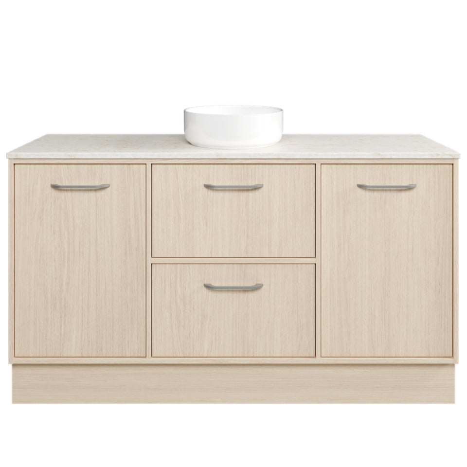 Timberline Takano Floor Standing Vanity with SilkSurface Top and Above Counter Basin