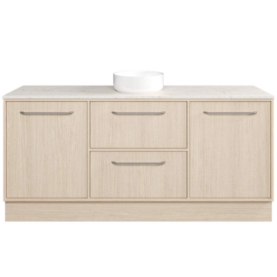 Timberline Takano Floor Standing Vanity with SilkSurface Top and Above Counter Basin