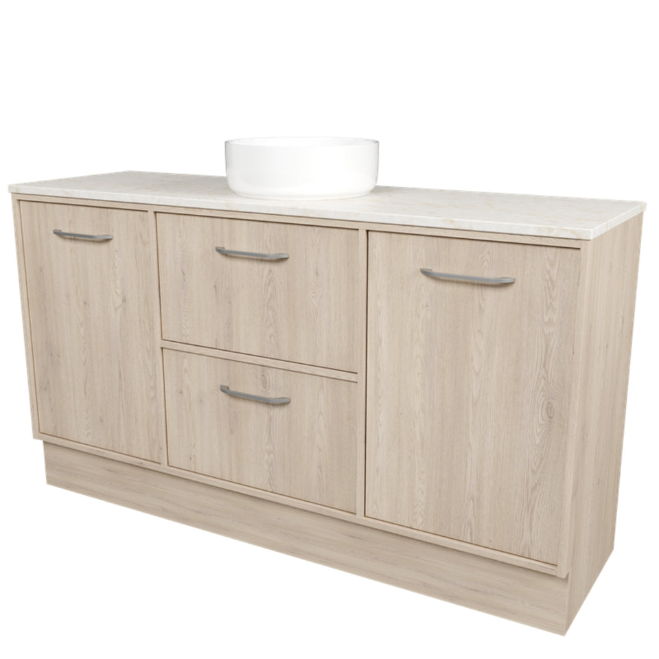 Timberline Takano Floor Standing Vanity with SilkSurface Top and Above Counter Basin