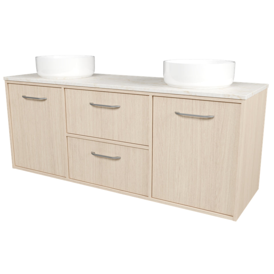 Timberline Takano Wall Hung Vanity with SilkSurface Top and Above Counter Basin