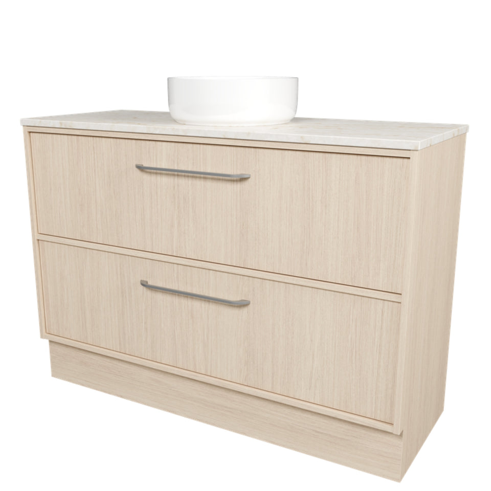 Timberline Taro Floor Standing Vanity with SilkSurface Top and Above Counter Basin