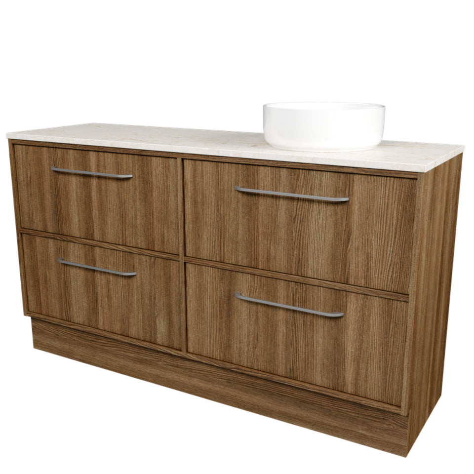 Timberline Taro Floor Standing Vanity with SilkSurface Top and Above Counter Basin