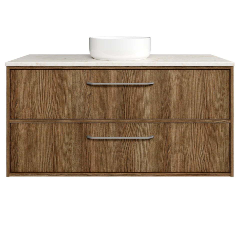 Timberline Taro Wall Hung Vanity with SilkSurface Top and Above Counter Basin