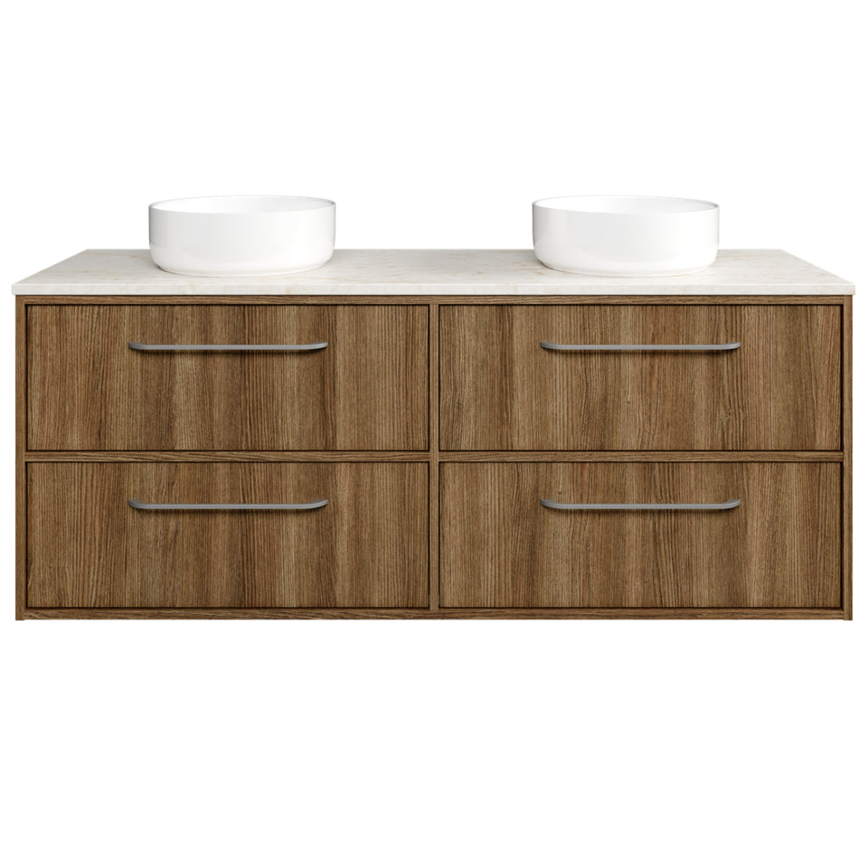 Timberline Taro Wall Hung Vanity with SilkSurface Top and Above Counter Basin