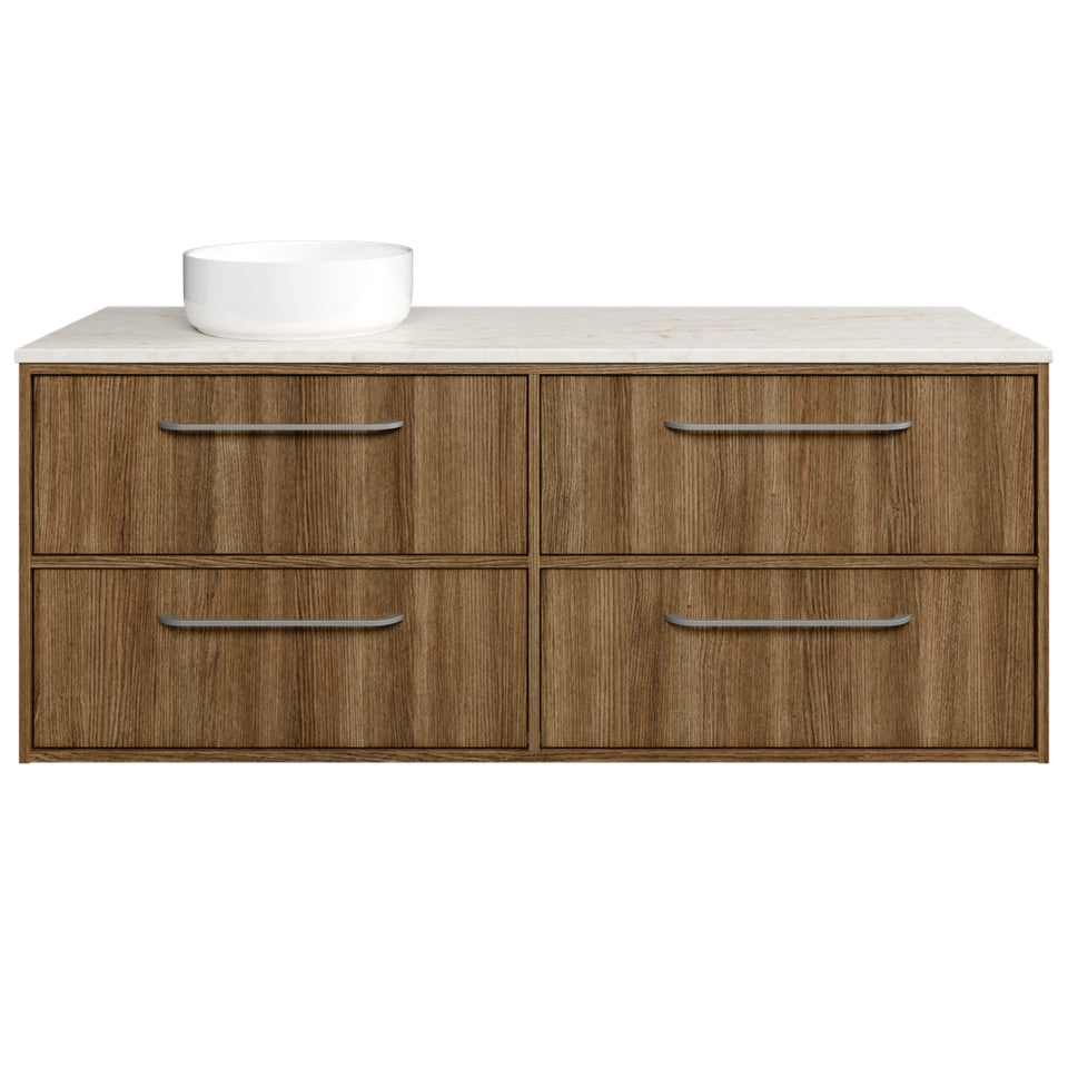 Timberline Taro Wall Hung Vanity with SilkSurface Top and Above Counter Basin