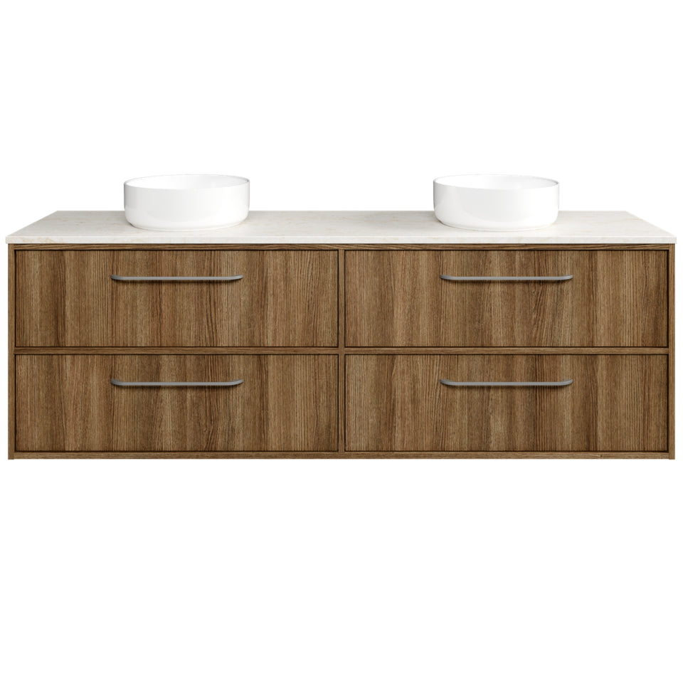 Timberline Taro Wall Hung Vanity with SilkSurface Top and Above Counter Basin