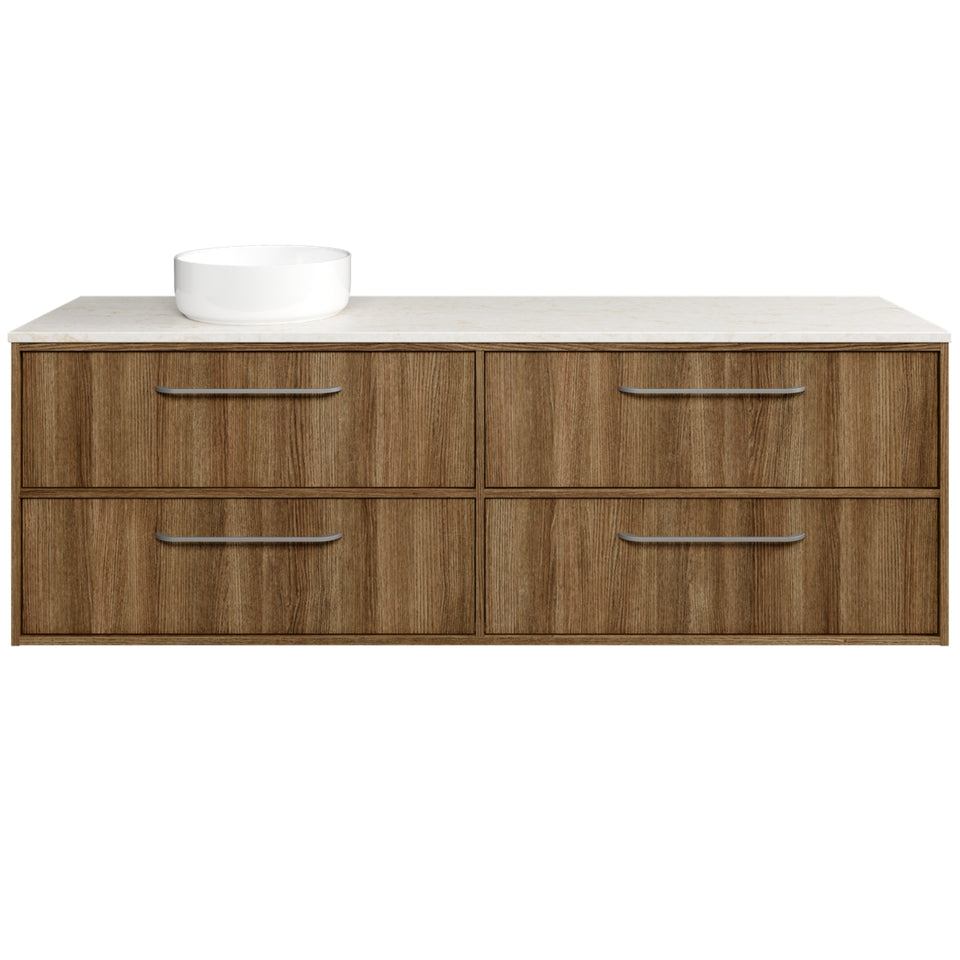 Timberline Taro Wall Hung Vanity with SilkSurface Top and Above Counter Basin
