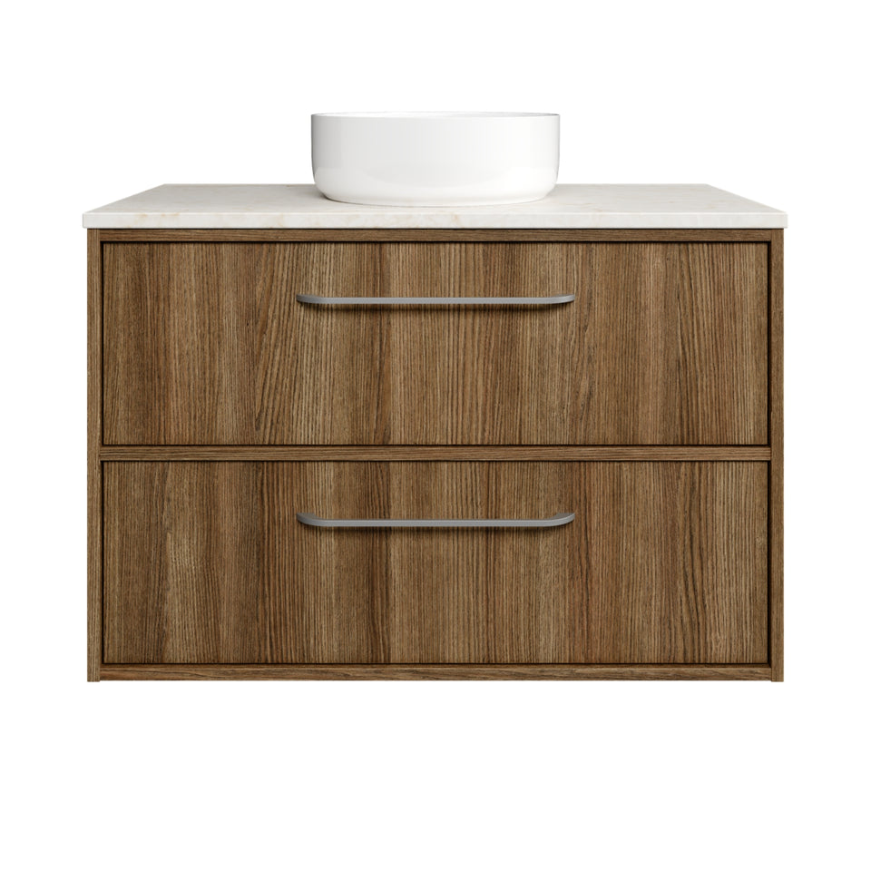 Timberline Taro Wall Hung Vanity with SilkSurface Top and Above Counter Basin