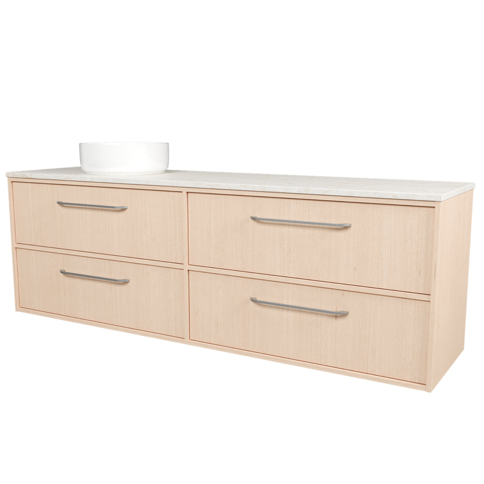Timberline Taro Wall Hung Vanity with SilkSurface Top and Above Counter Basin